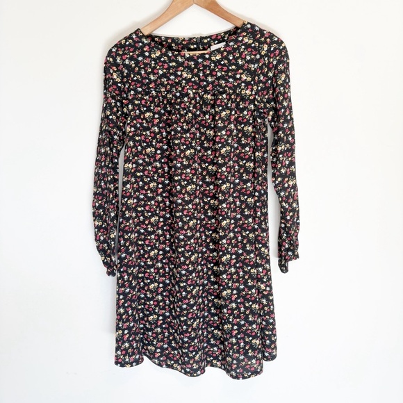 NWT The Nines by Hatch Black Floral Dress with Multicolor Blooms - Picture 1 of 7